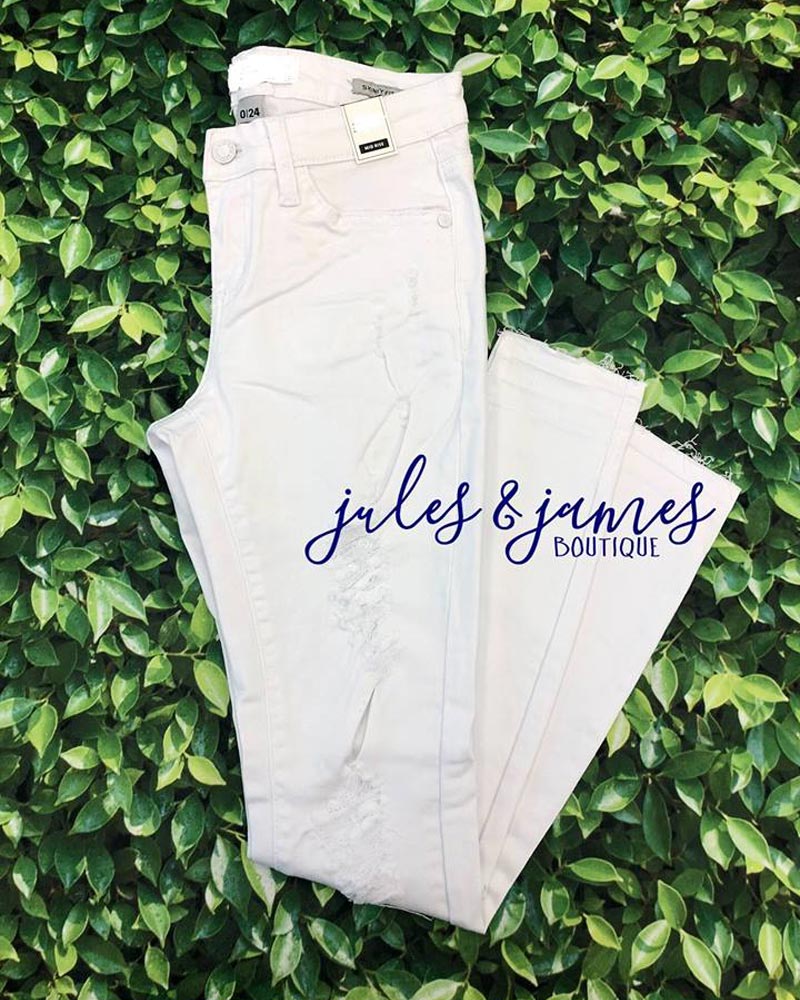 White cotton jeans